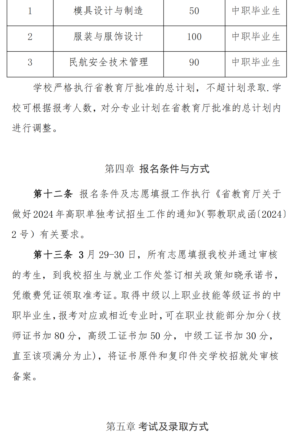 鄂州职业大学2024年高职单独招生章程_02